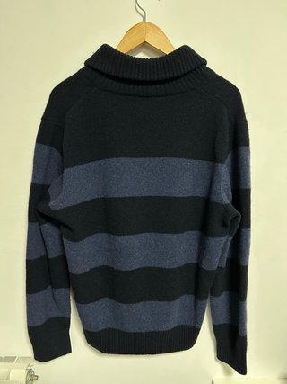 Jersey Lacoste rayas azul y negro