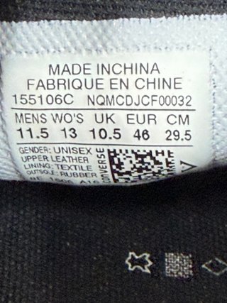Converse Scarpe Grigie Taglia 46