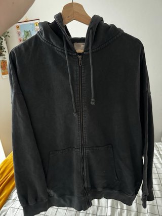 Casaco com fecho Pull&Bear preto
