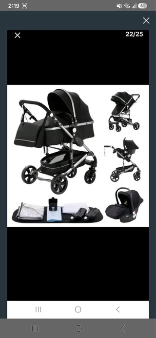 Carrito de bebé y accesorios