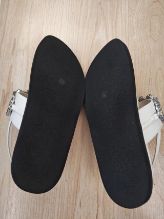 Sandalias Joya Ines de la Fressange Blancas Dorada