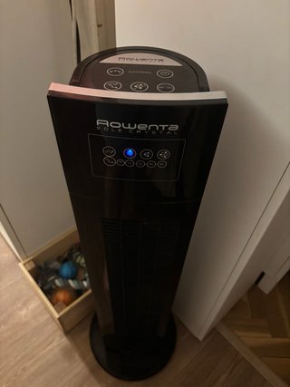 Ventilador Torre Rowenta Eole Crystal Negro