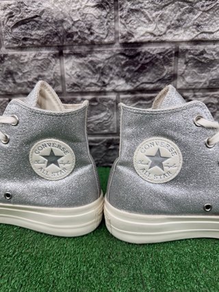 Converse Glitter Argento Tg 39