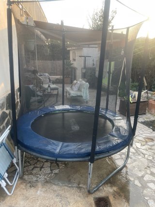 Cama elástica infantil con red de seguridad