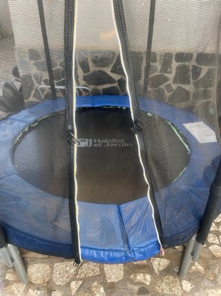 Cama elástica infantil con red de seguridad