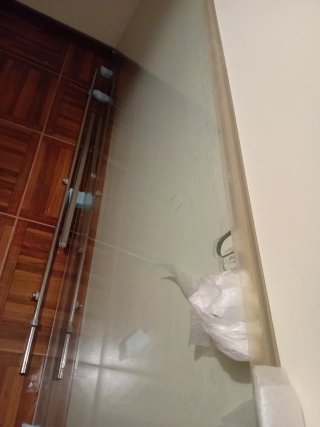 Mampara de ducha cristal y metal