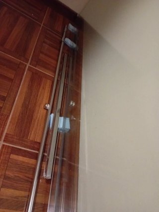 Mampara de ducha cristal y metal