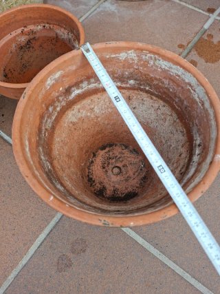 Macetas de barro terracota