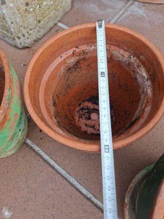 Macetas de barro terracota