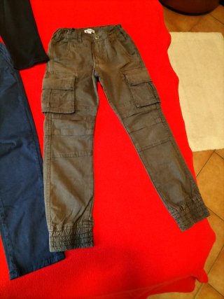 Set 4 pantaloni cargo bimbo 9-10 anni