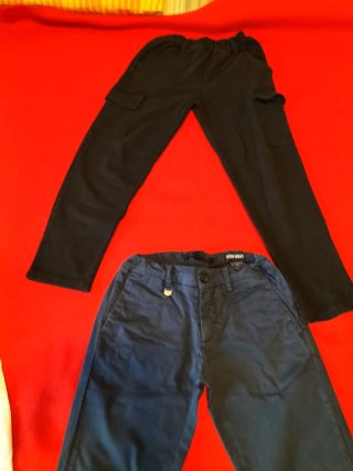 Set 4 pantaloni cargo bimbo 9-10 anni