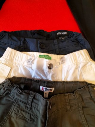 Set 4 pantaloni cargo bimbo 9-10 anni