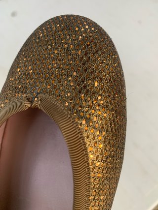 Ballerine dorate con paillettes