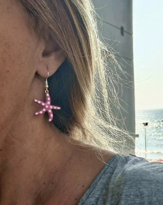 Pendientes de Plata de estrella de mar