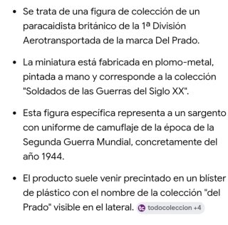 Figura plomo paracaidista británico 1944