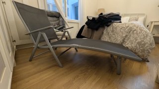 Tumbona plegable gris