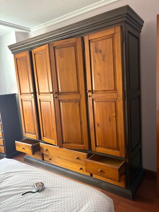 Armario de pino miel 4 puertas