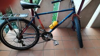 Bicicleta de montaña azul