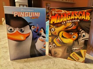 4 DVD Madagascar e Pinguini Trilogia
