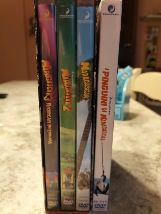 4 DVD Madagascar e Pinguini Trilogia
