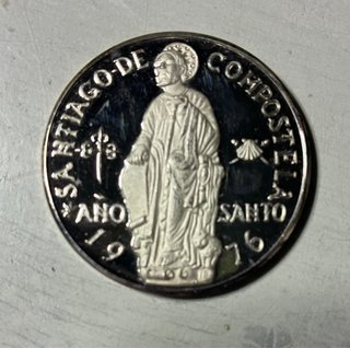 Medalla Santiago Compostela 1976 Plata Proof 40 mm
