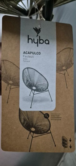 Silla Acapulco Jardín Beige/Negra