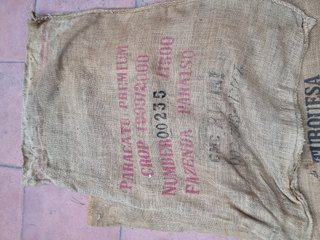 Saco de Yute Antiguo Café y Patatas