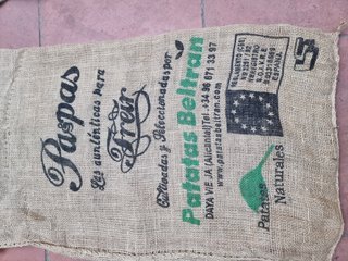 Saco de Yute Antiguo Café y Patatas