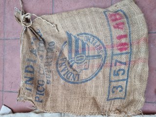 Saco de Yute Antiguo Café y Patatas