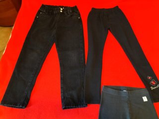 Lotto 5 pantaloni bambina 8-9 anni