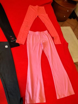 Lotto 5 pantaloni bambina 8-9 anni