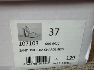Sandalias Cuplé Beige Tacón Plataforma