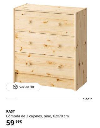 Cómoda RAST Ikea Madera
