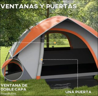 Tienda campaña 2 personas plegable NUEVA