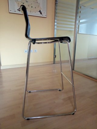 Taburete Alto Metálico Negro