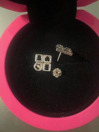 Pendientes Tous Cuadrados Corazón Plata
