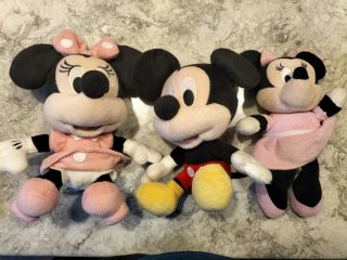 3 Peluche Disney Topolino e Minnie