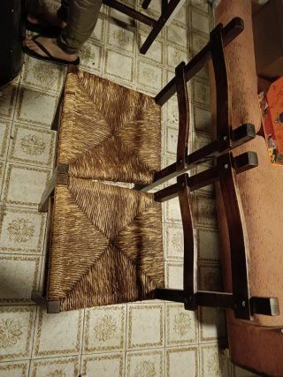Mesa antigua pata hierro forjado madera
