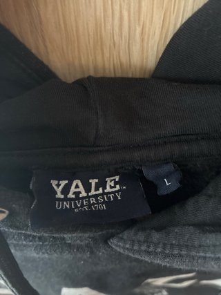 Sudadera Yale University Negra con Capucha