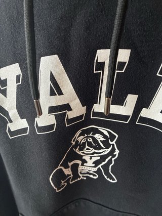 Sudadera Yale University Negra con Capucha