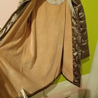 Abrigo acolchado niña metalizado, talla 8