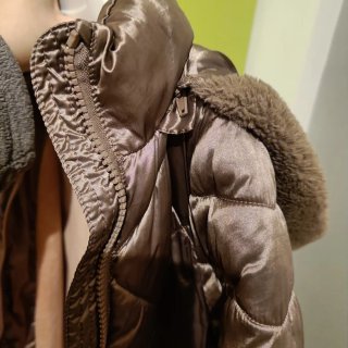 Abrigo acolchado niña metalizado, talla 8