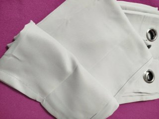 Juego 2 Cortinas Opacas Gris/Blanco