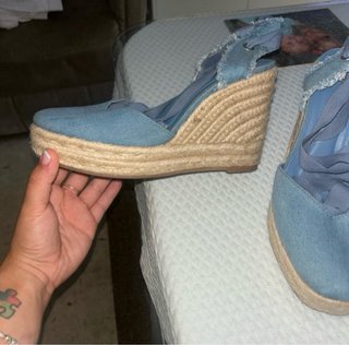 Cuñas Stradivarius Azul Talla 38