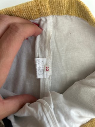 Pantalin Fallero Infantil Amarillo y Blanco
