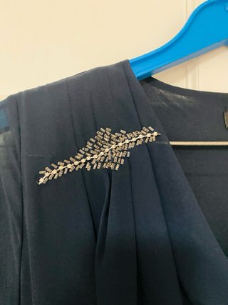 Vestido fiesta señora azul