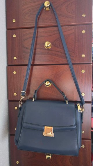 Bolso bandolera azul piel sintética