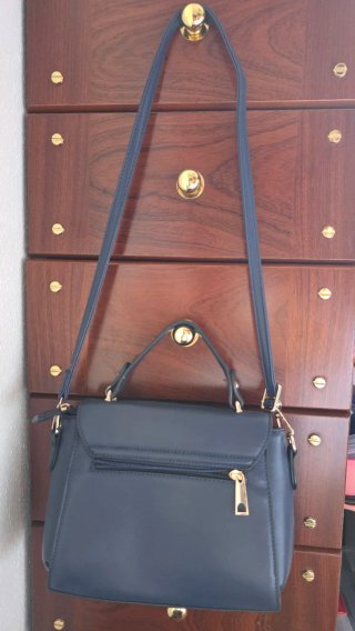 Bolso bandolera azul piel sintética