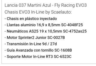 ENVÍO INCLUIDO Fly Evo 3 Lancia 037 Martini