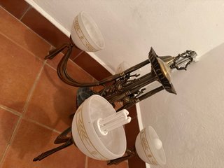 Lámpara de techo metal y cristal